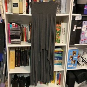 Adorable Simple stretchy, Flowey High/Low Skirt